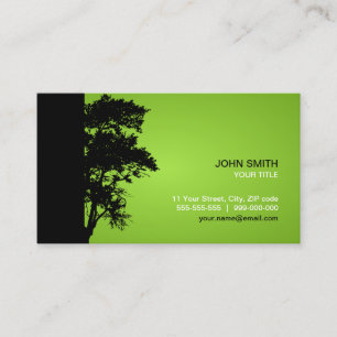 Black / Green Tree business card