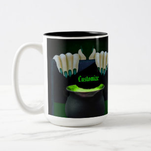 Black & Green Witches Brew Two-Tone Coffee Mug