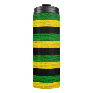 BLACK GREEN YELLOW. SAMER BRASIL THERMAL TUMBLER