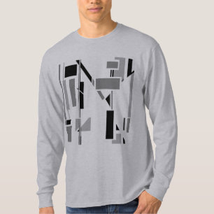Black Grey Abstract Electrodes Geometric Southwest T-Shirt