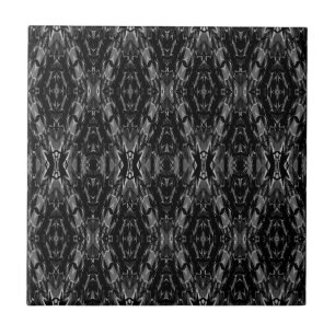 Black grey abstract geometry pattern tile