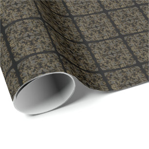 Black, Grey and Gold Wrapping Paper