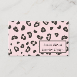 Black, Grey and Pink Business Card