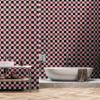 Black Grey and Red Check