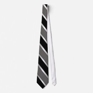 Black, Grey, and Silver striped tie