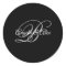 Black Grey and White Fancy Script Monogram