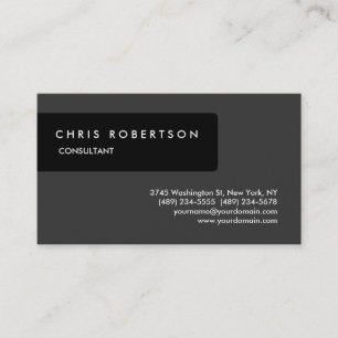 Black Grey Attractive Charming Business Card