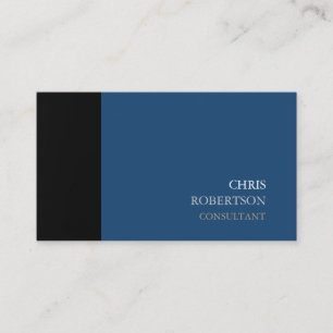 Black Grey Blue Modern Attractive Business Card