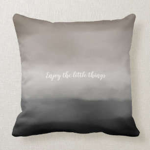 Black Grey Brown Ombre Personalised Cushion