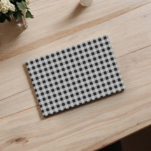 Black Grey Buffalo Plaid Tissue Paper for Holiday