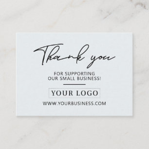 Black & Grey Business Logo Thank you Product Care Business Card