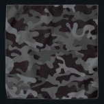 Black & Grey CAMO  Bandana<br><div class="desc">Black & Grey CAMO Bandanna</div>