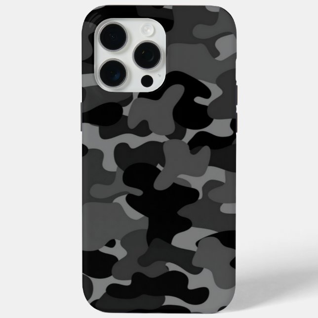 Black Grey Camo Case-Mate iPhone Case (Back)
