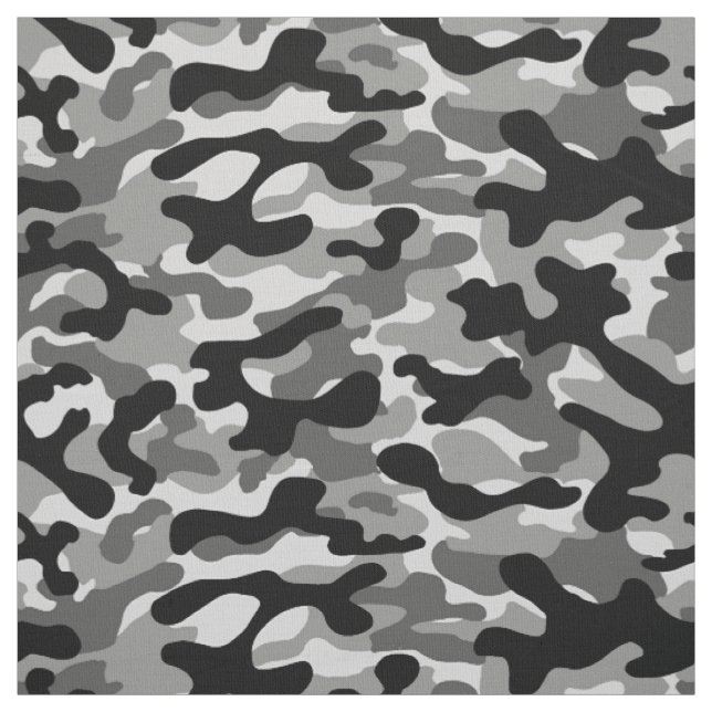 Black Grey Camo Fabric (Swatch)