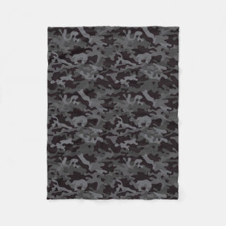 Black & Grey CAMO  Fleece Blanket
