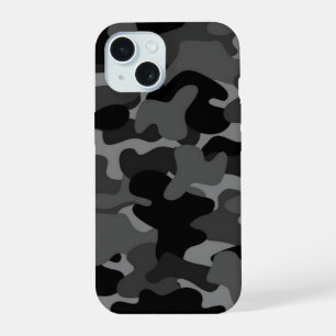 Black Grey Camo iPhone 15 Case