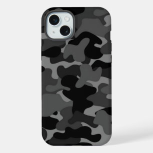 Black Grey Camo iPhone 15 Plus Case