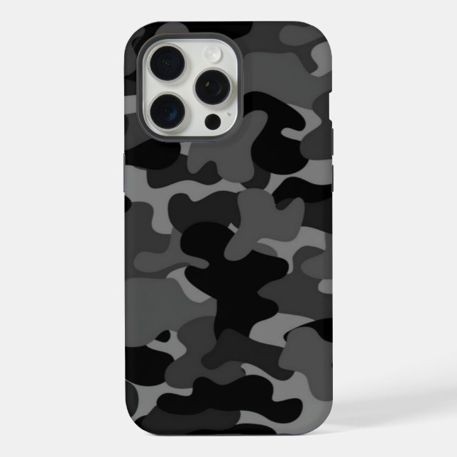 Black Grey Camo iPhone Case (Back)