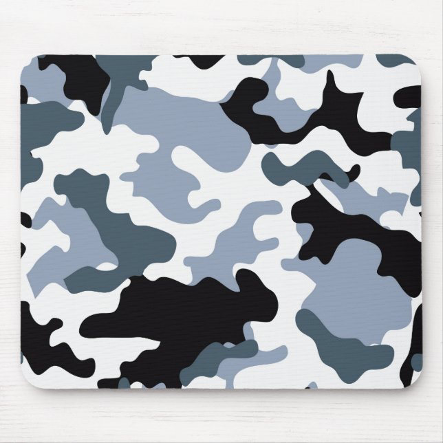 Black & grey Camo Mousepad (Front)