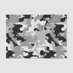 Black & Grey Camo Tissue Paper