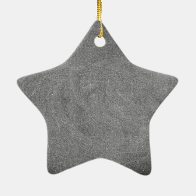 Black Grey Chalkboard Blackboard Background Ceramic Tree Decoration (Back)