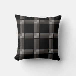 Black Grey Check Cushion