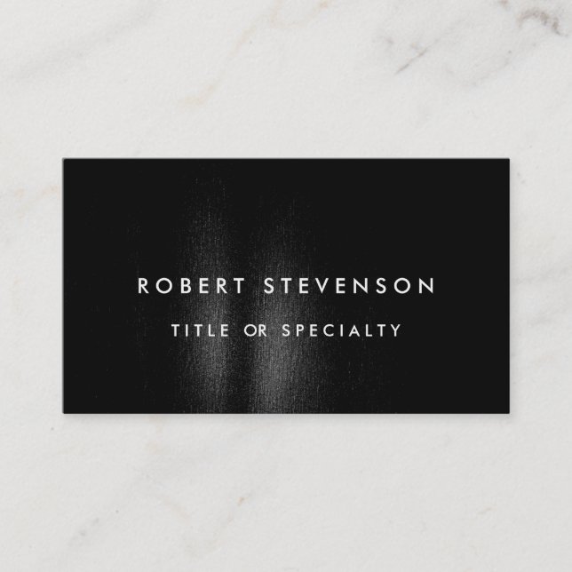 Black Grey Chic Business Card (Front)
