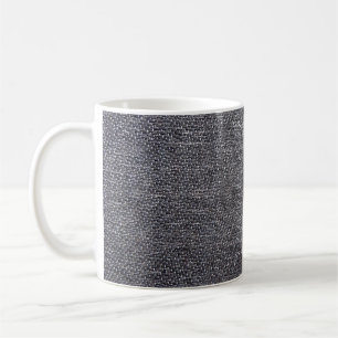 black grey cloth coffee mug