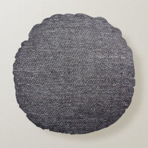 black grey cloth round cushion