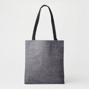 black grey cloth tote bag