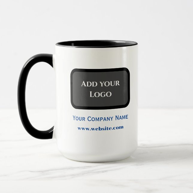 Black & Grey Colour Personalise  Mug (Left)