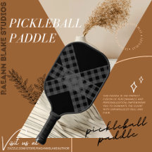 Black & Grey Custom Designed Pickleball Paddle