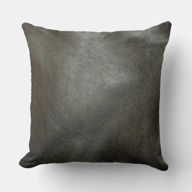 Black Grey Decor Colours Pillows Faux Leather Look (Front)