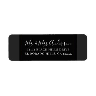 Black Grey Gold Modern Minimal Elegant Wedding