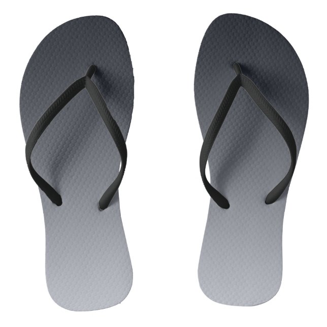 Black grey gradient . Ombre . Flip Flops (Footbed)