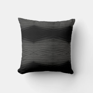 Black, grey, grey  abstract pattern solid back cushion