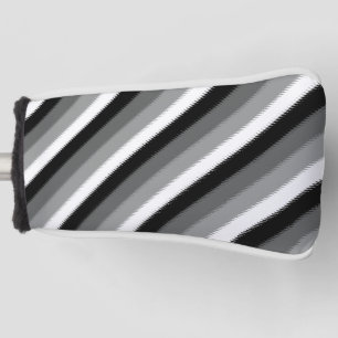 Black Grey Grey Ash white Stripe Golf Head Cover