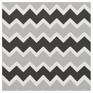 Black Grey Grey Chevron Zigzag Pattern Fabric