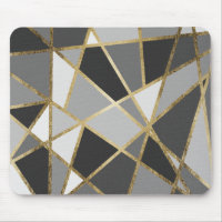 Black & Grey Modern Geo Gold Triangles