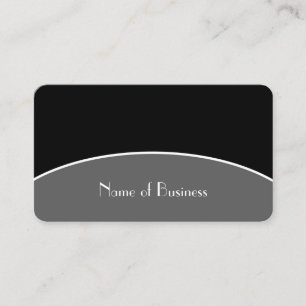Black Grey Modern Minimal Business Card