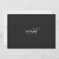 Black Grey Monogram Simple Plain Special Gift
