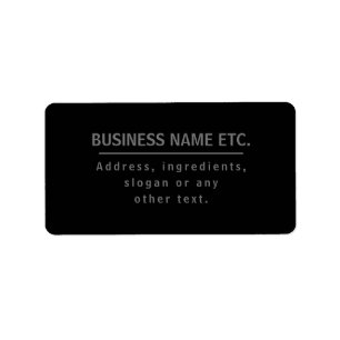 Black & Grey Multi-Purpose Label