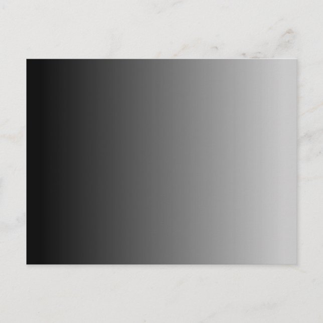 Black Grey Ombre Blank Postcard (Front)