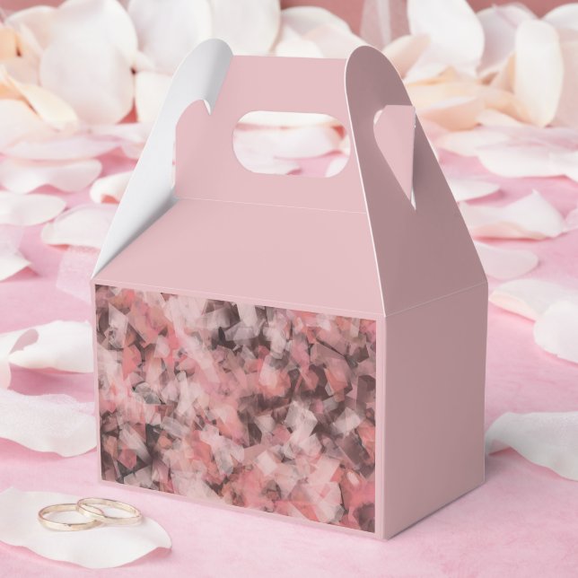Black Grey Pink White Modern Geometric Abstract Favour Box (Wedding)
