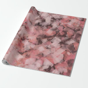 Black Grey Pink White Modern Geometric Abstract Wrapping Paper