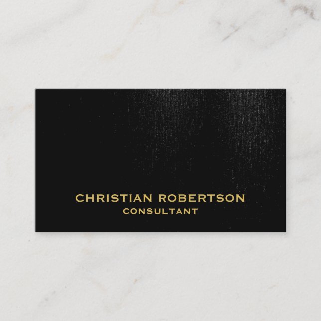 Black Grey Plain Modern Consultant Business Card (Front)