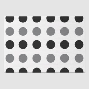 Black Grey Polka Dot Baby Shower Birthday Tissue Paper