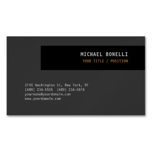Black Grey Professional Custom Name Position Best Magnetic Business Card