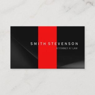 Black Grey Red Attorney at Law Business Card