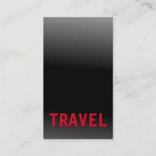 Black Grey Red Travel Agent Professional Business Card